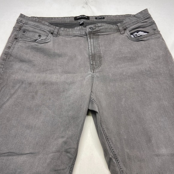 Kenneth Cole New York Today Is Your Day Athletic Fit Jeans Men 44x30 Gray Cotton - Picture 2 of 16